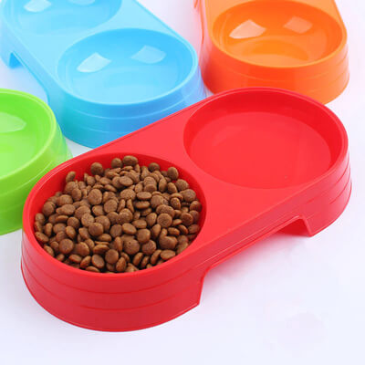 Plastic cat bowl